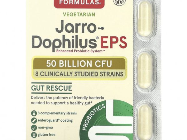 Jarrow Formulas, Jarro-Dophilus EPS, 50 млрд, 30 вегетарианских капсул Enteroguard