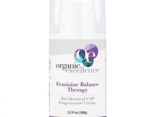 Organic Excellence, Feminine Balance Therapy, крем с биоидентичным прогестероном USP, 100 г (3,3 жидк. унции)