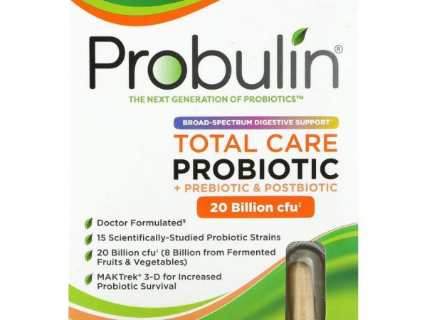 Probulin, Total Care, пробиотик, 20 млрд КОЕ, 30 капсул