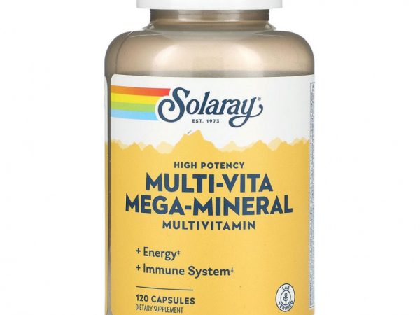 Solaray, High Potency Multi-Vita Mega-Mineral, мультивитамины, 120 капсул