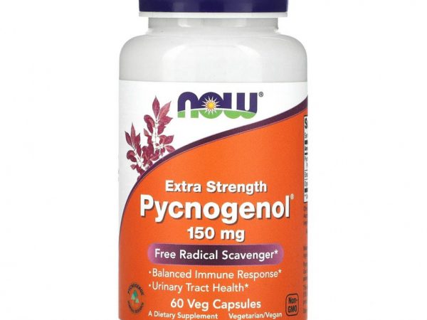 NOW Foods, Пикногенол повышенной силы, 150 мг, 60 растительных капсул