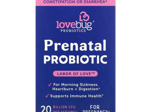 LoveBug Probiotics, пренатальный пробиотик, 20 млрд КОЕ, 30 капсул