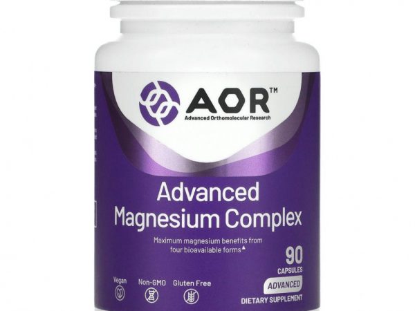 Advanced Orthomolecular Research AOR, Улучшенный комплекс магния, 90 растительных капсул