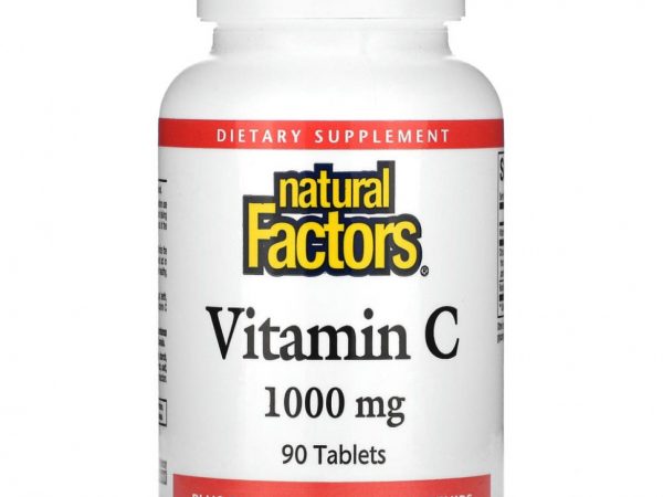 Natural Factors, витамин C с биофлавоноидами и шиповником, 1000 мг, 90 таблеток