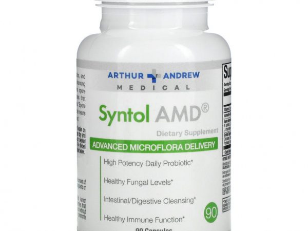 Arthur Andrew Medical, Syntol AMD, Advanced Microflora Delivery, средство для здоровой микрофлоры, 500 мг, 90 капсул