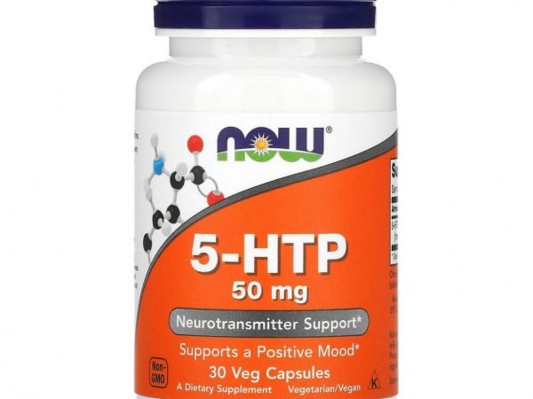 NOW Foods, 5-гидрокситриптофан (5-HTP), 50 мг, 30 растительных капсул
