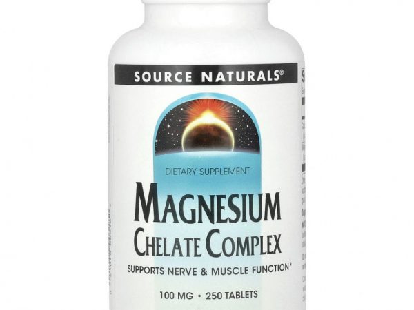 Source Naturals, комплекс хелата магния, 100 мг, 250 таблеток