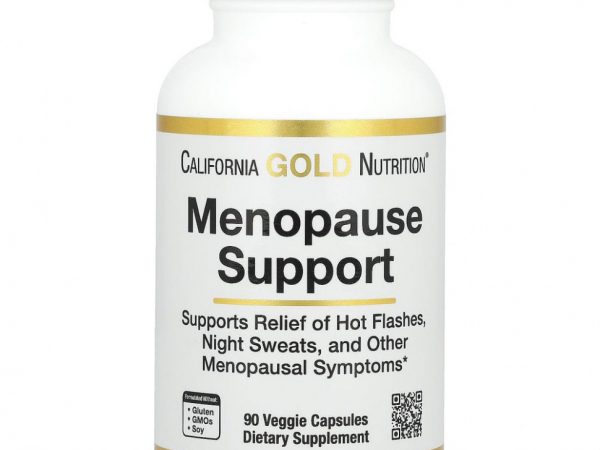 California Gold Nutrition, добавка для поддержки в период менопаузы, 90 растительных капсул