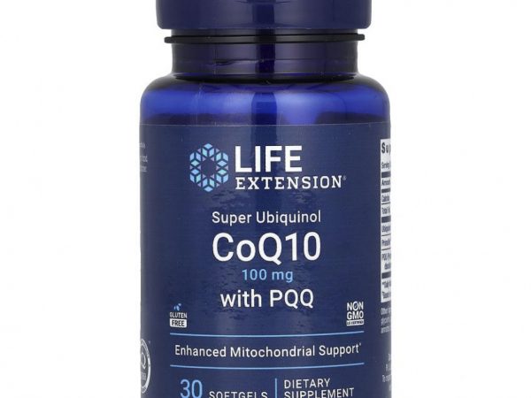 Life Extension, Super Ubiquinol, коэнзим Q10, 100 мг, пирролохинолинхинон, 10 мг, 30 капсул