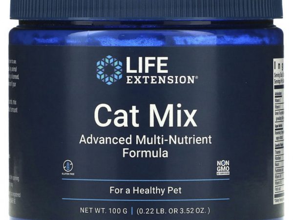 Life Extension, Cat Mix, усовершенствованное универсальное средство для котов с питательными веществами, 100 г (3,52 унции)