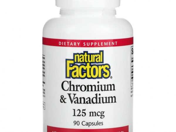Natural Factors, Хром и Ванадий, 125 мкг, 90 капсул
