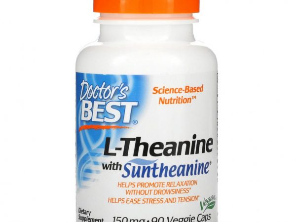 Doctor's Best, L-теанин с Suntheanine, 150 мг, 90 вегетарианских капсул