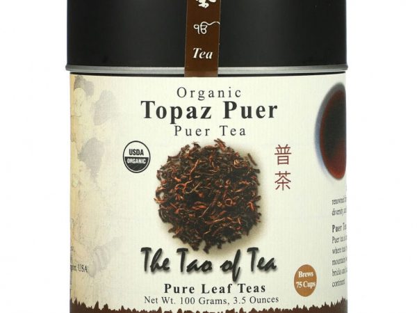 The Tao of Tea, 100% Органический Чай Пуэр Топаз, 3.5 унции (100 г)
