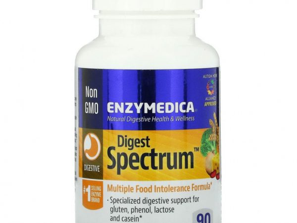 Enzymedica, Digest Spectrum, ферменты для пищеварения, 90 капсул