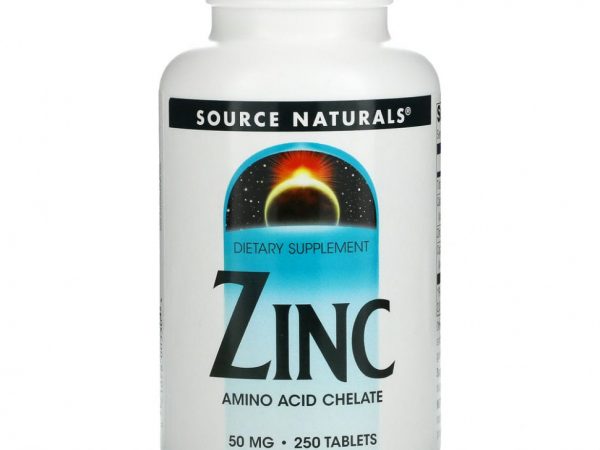 Source Naturals, цинк, 50 мг, 250 таблеток
