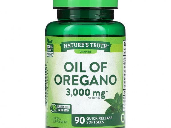 Nature's Truth, Масло орегано, 1500 мг, 90 капсул быстрого действия