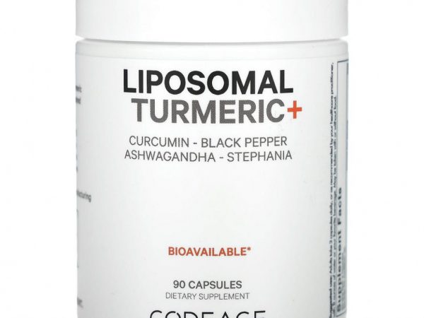 Codeage, Liposomal, ферментированная куркума, 90 капсул