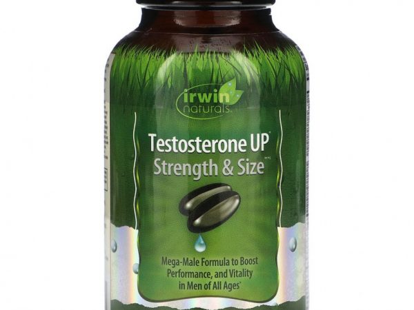 Irwin Naturals, Testosterone Up, сила и размер, 60 мягких таблеток