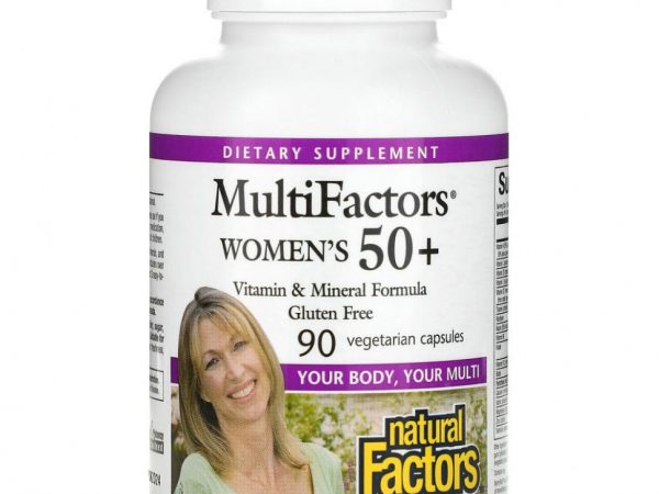 Natural Factors, MultiFactors, для женщин старше 50 лет, 90 вегетарианских капсул