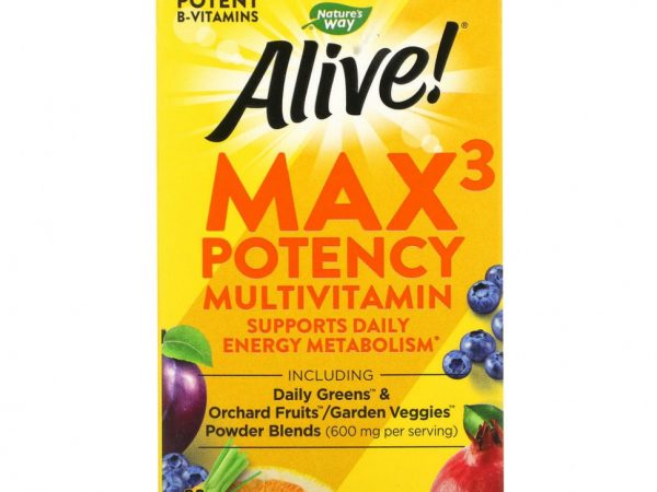 Nature's Way, Alive! Max3 Potency, мультивитамины, 90 таблеток