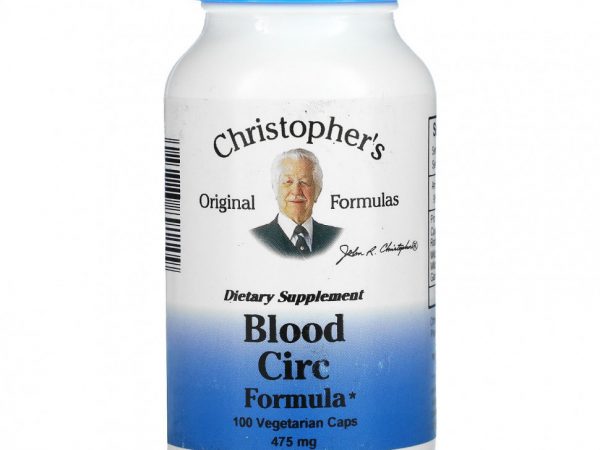 Christopher's Original Formulas, состав для улучшения кровотока, 475 мг, 100 вегетарианских капсул