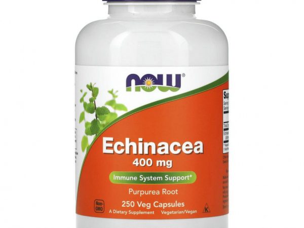 NOW Foods, эхинацея, 400 мг, 250 вегетарианских капсул
