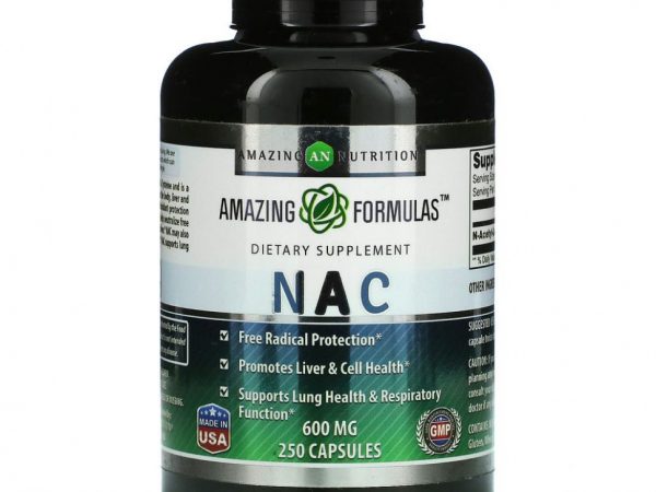Amazing Nutrition, NAC, 600 мг, 250 капсул