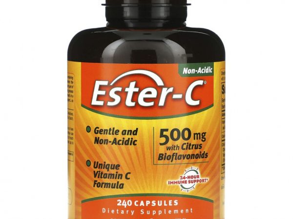 American Health, Ester-C с цитрусовыми биофлавоноидами, 500 мг, 240 капсул
