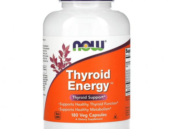 NOW Foods, Thyroid Energy, 180 растительных капсул