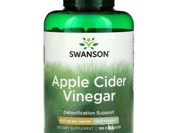 Swanson, Apple Cider Vinegar, Detoxification Support, 625 mg, 180 Capsules
