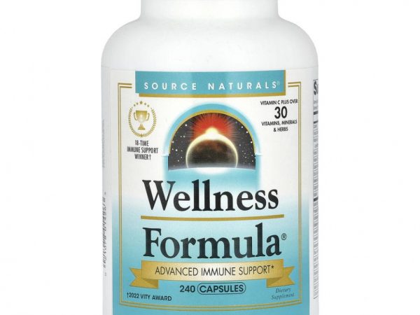 Source Naturals, Wellness Formula, ежедневная иммунная поддержка, 240 капсул