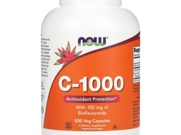 NOW Foods, C-1000, витамин С, 500 вегетарианских капсул