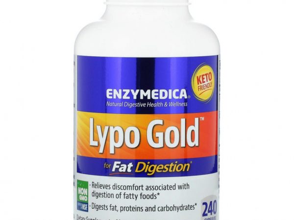 Enzymedica, Lypo Gold, препарат для переваривания жиров, 240 капсул