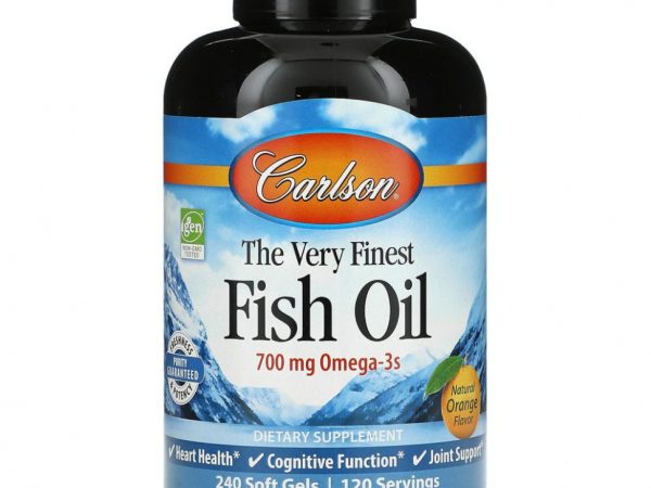 Carlson Labs, Самый лучший рыбий жир, натуральный апельсиновый вкус, 350 мг, 240 мягких таблеток