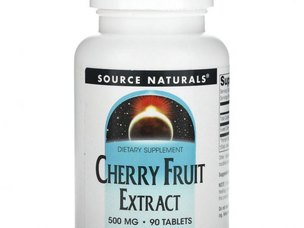 Source Naturals, экстракт плодов вишни, 500 мг, 90 таблеток