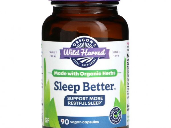 Oregon's Wild Harvest, Sleep Better, 90 Non-GMO Vegetarian Capsules