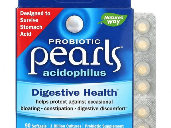 Nature's Way, Probiotic Pearls Acidophilus, 90 мягких желатиновых капсул