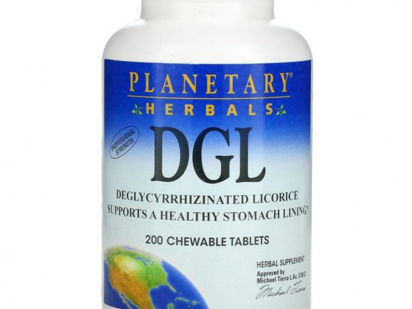 Planetary Herbals, DGL, глицирризинат солодки, 200 жевательных таблеток