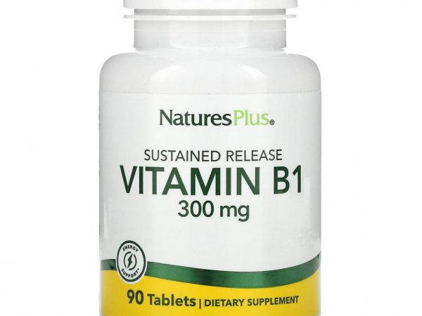 NaturesPlus, витамин В1, 300 мг, 90 таблеток