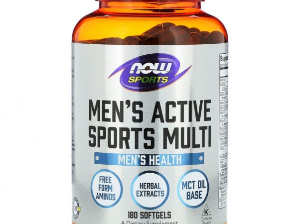 NOW Foods, Sports, Men's Active Sports Multi, комплекс витаминов для мужчин, 180 капсул