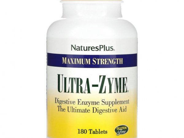 NaturesPlus, Ultra-Zyme, добавка с максимальной силой действия, 180 таблеток