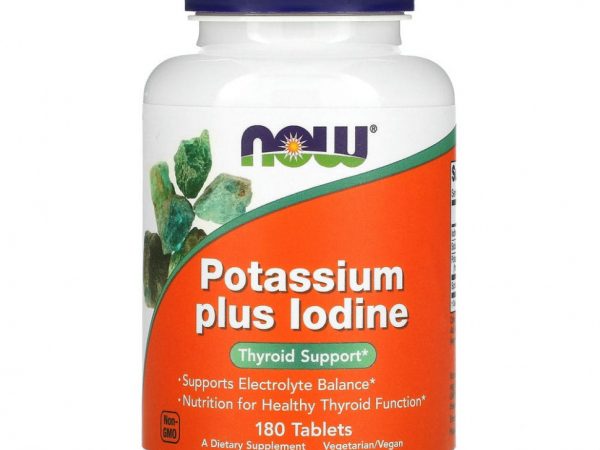 NOW Foods, Калий плюс йод, 180 таблеток