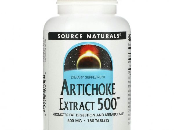 Source Naturals, Экстракт артишока 500, 180 таблеток