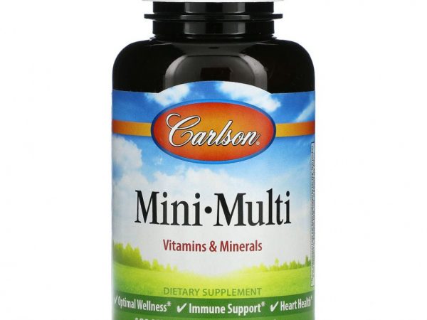 Carlson Labs, Mini-Multi, витамины и минералы, без железа, 180 таблеток