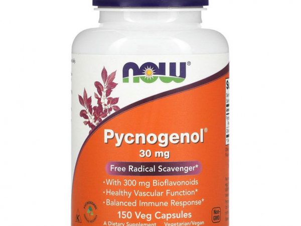 NOW Foods, Pycnogenol, пикногенол, 30 мг, 150 вегетарианских капсул