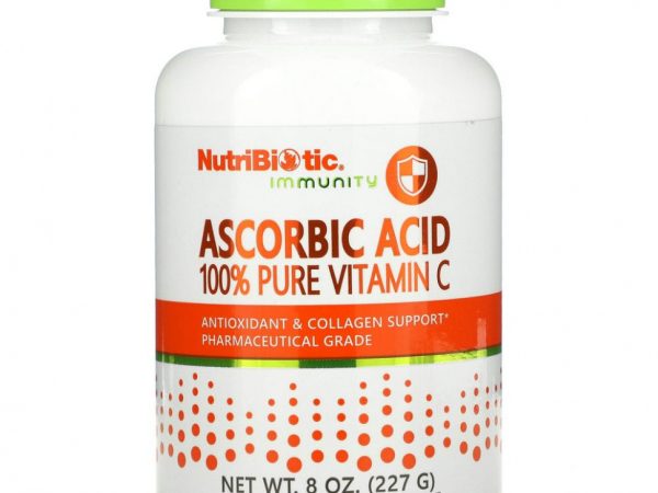 NutriBiotic, Аскорбиновая кислота, 100 % чистый витамин С, кристаллический порошок, 227 г (8 унций)