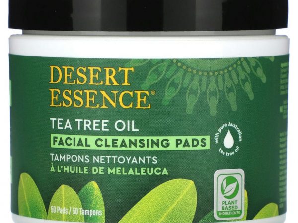 Desert Essence, ватные диски для ежедневной очистки кожи лица, 50 штук