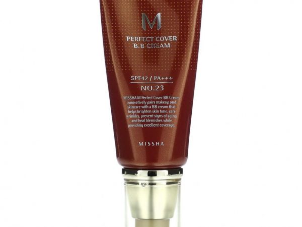 Missha, M Perfect Cover, BB-крем, SPF 42 PA+++, оттенок 23 натуральный бежевый, 50 мл (1,7 унции)