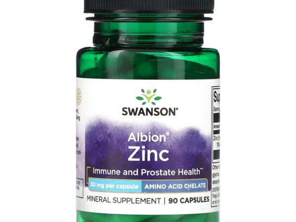 Swanson, Albion Zinc, 30 мг, 90 капсул