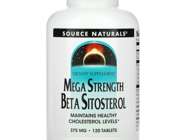 Source Naturals, бета-ситостерол усиленного действия, 375 мг, 120 таблеток